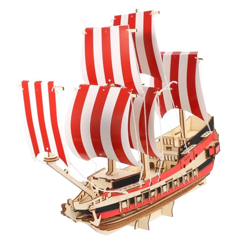 HOODANCOS 1 Satz 3D Stereo Puzzle Modellboot Kinderbausätze Zum Bauen Von Schiffsmodellen Für Erwachsene Schiffsmodellbausätze Schiffsspielzeug Segelboot Spielzeugboot Modellbausatz von HOODANCOS