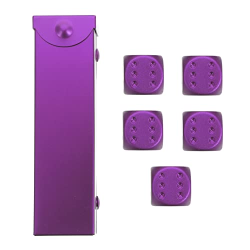 HOODANCOS 1 Satz Aluminium Legierung Würfel Set Ktv Party Spiel Würfel Kleine Craft Dice für Feste und Spiele Leicht und Tragbar Perfektes für Freunde und Familie von HOODANCOS
