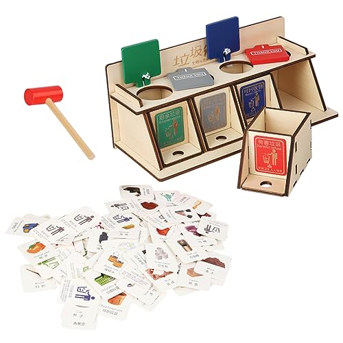 HOODANCOS 1 Satz DIY Lernspielzeug für Holzspielzeug zur Mülltrennung Pädagogisches Umweltbewusstsein und Feinmotorik von HOODANCOS