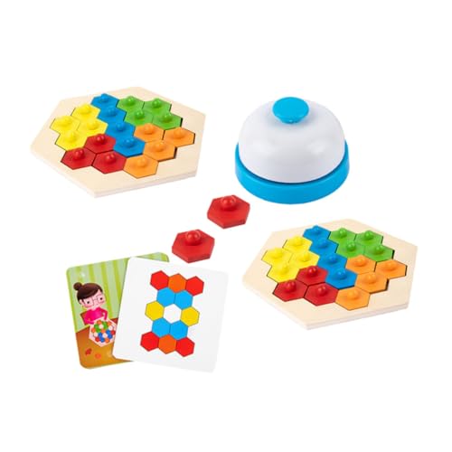 HOODANCOS 1 Satz Hexagon Puzzle für Eltern Junge Mädchen Interaktion Lernspielzeug Hand Augen Koordination und Logischem Geeignet für Kleinkinder von HOODANCOS