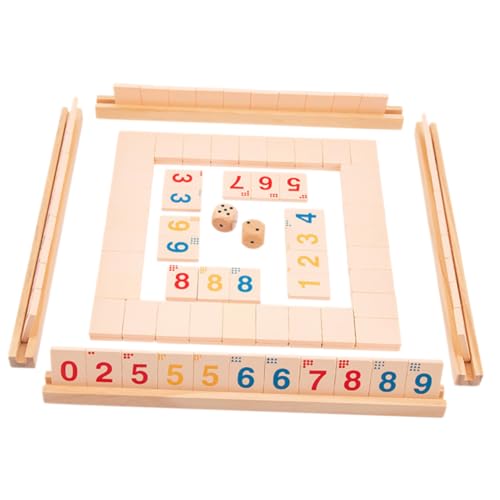 HOODANCOS 1 Satz Holz Brettspiel Klassisches Shut The Box Würfelspiel für Erwachsene und Gesellschaftsspiel zur Verbesserung von Mathefähigkeiten und Sozialer Interaktion bei Partys und HOODANCOS 1 Satz Holz Brettspiel Klassisches Shut The Box Würfelspiel für Erwachsene und Gesellschaftsspiel zur Verbesserung von Mathefähigkeiten und Sozialer Interaktion bei Partys und von HOODANCOS