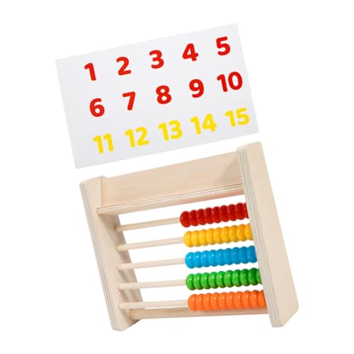 HOODANCOS 1 Satz Holz Rechenschieber für Stufiger Abacus zur Mathematischen Geeignet für Vorschule und Frühe Bildung Verbessert Kognitive Fähigkeiten und Feinmotorik von HOODANCOS