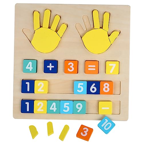 HOODANCOS 1 Satz Holz Zahlen Lernspielzeug Mathe Zählspielzeug für Montessori Mathematikfähigkeiten Sicher und Langlebig für Frühes Lernen und Kognitive Entwicklung von HOODANCOS