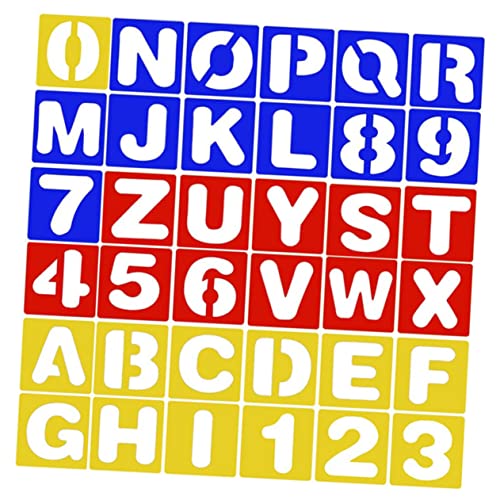 HOODANCOS 1 Satz Kreativen Buchstabenschablonen Alphabet Malvorlagen für DIY Zeichnungen Buchstaben Zahlen Farblich Variabel für Kunst und Bastelprojekte Zufällige Farbe Zufällige Farbe HOODANCOS 1 Satz Kreativen Buchstabenschablonen Alphabet Malvorlagen für DIY Zeichnungen Buchstaben Zahlen Farblich Variabel für Kunst und Bastelprojekte Zufällige Farbe Zufällige Farbe von HOODANCOS