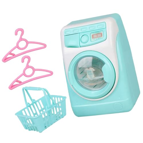 HOODANCOS 1 Satz Mini Waschmaschine Set Realistisches Modell für Rollenspiele Kinderfreundliches Puppenhaus Zubehör Leicht und Sicher für Kreative Spielstunden von HOODANCOS