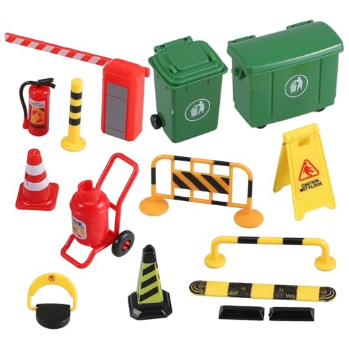 HOODANCOS 1 Satz Miniatur Verkehrszeichen Teiliges für Simulation von Verkehrszeichen und Straßensperren für Unterricht Sandbox Spiel und Party Dekoration von HOODANCOS