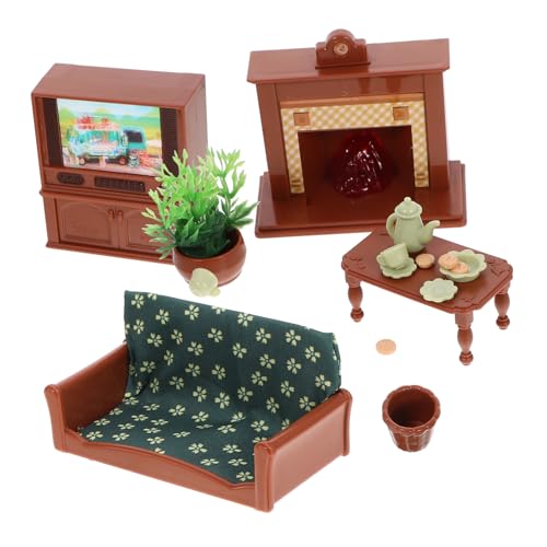 HOODANCOS 1 Satz Miniature Puppenhaus Möbelset Süßes Sofa und Tv für Kreative Rollenspiele Geeignet für Ab Jahren Hochwertige und Stoffmaterialien für Puppenhaus Dekoration und HOODANCOS 1 Satz Miniature Puppenhaus Möbelset Süßes Sofa und Tv für Kreative Rollenspiele Geeignet für Ab Jahren Hochwertige und Stoffmaterialien für Puppenhaus Dekoration und von HOODANCOS