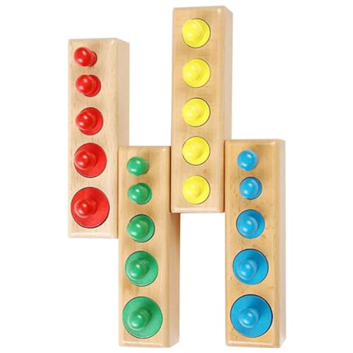 HOODANCOS 1 Satz Montessori Holzspielzeug Bunte Zylinder für Kleinkinder Pädagogisches Koordination und Kreativität Sicheres Material für Spiel und Lernen HOODANCOS 1 Satz Montessori Holzspielzeug Bunte Zylinder für Kleinkinder Pädagogisches Koordination und Kreativität Sicheres Material für Spiel und Lernen von HOODANCOS