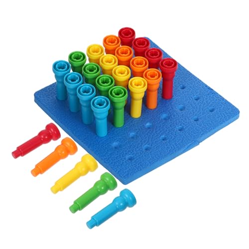 HOODANCOS 1 Satz Montessori für Kleinkinder Peg Board Spiel Feinmotorik Farben Sortieren und Zählen mit Pilz Puzzle für Frühe Bildung und HOODANCOS 1 Satz Montessori für Kleinkinder Peg Board Spiel Feinmotorik Farben Sortieren und Zählen mit Pilz Puzzle für Frühe Bildung und von HOODANCOS