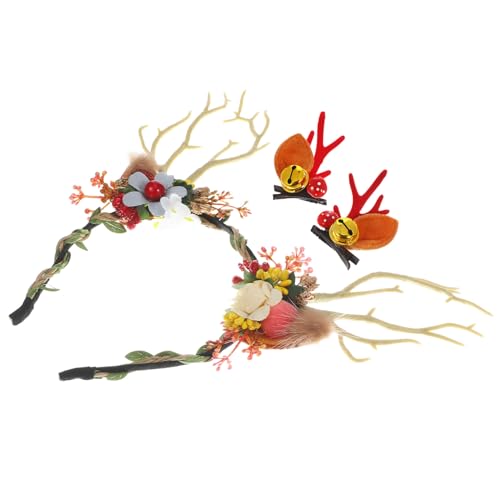 HOODANCOS 1 Satz Niedliche Rentiergeweih Haarclips Stirnband für Festliche Kostüme Halloween Fotorequisiten für Frauen und Mädchen HOODANCOS 1 Satz Niedliche Rentiergeweih Haarclips Stirnband für Festliche Kostüme Halloween Fotorequisiten für Frauen und Mädchen von HOODANCOS