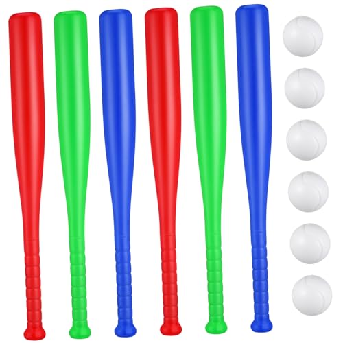 HOODANCOS 1 Satz Outdoor Baseball Set für Basketballschläger und Bälle für Interaktive Spiele im Freien für Partys Garten und Park Vielseitiges Sportspielzeug für Jungen und Zufällige Farbe von HOODANCOS
