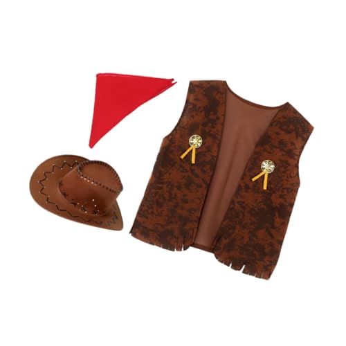 HOODANCOS 1 Satz Unisex Cowboy Outfit Set für Erwachsene Western Kostüm mit Hut und Bandana für Halloween und Themenpartys Xxl Atembare Materialien für Komfort HOODANCOS 1 Satz Unisex Cowboy Outfit Set für Erwachsene Western Kostüm mit Hut und Bandana für Halloween und Themenpartys Xxl Atembare Materialien für Komfort von HOODANCOS