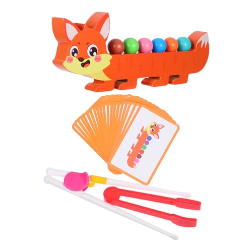 HOODANCOS 1 Set Fuchshalter Perlenspielzeug Kleinkind Lernspielzeug Perlen Zuordnungsspiel Farblernspielzeug Kinderspielzeug Perlenspiele Brettspiel Mit Perlen Pädagogisches von HOODANCOS