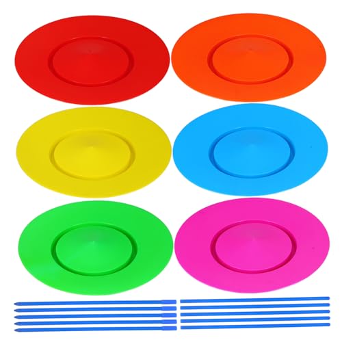HOODANCOS 1 Set Jonglierscheibe Spinning Plate Kit Zirkusspiel Jongliergeschick Zirkusfähigkeiten Ausrüstung Für Jonglierstab Zirkusplatten Jonglierspiel Aus von HOODANCOS