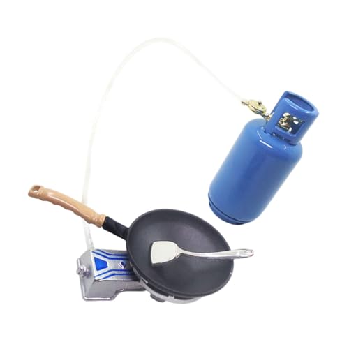 HOODANCOS 1 Set Puppenhauszubehör Spatel Puppenhaus Kochutensilien Miniatur Gasherd Für Puppenhäuser Mini Herd Verzierung Mini Küchengeschirr Puppenhaus Kochgeschirr Mini Hauspfanne von HOODANCOS