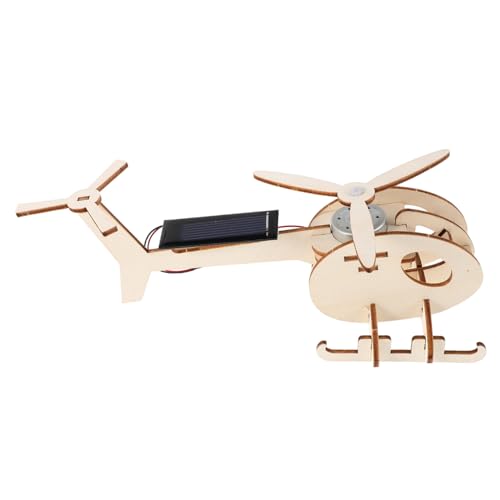 HOODANCOS 1 Set Solar Helikopter Technik Kit Holz DIY Flugzeug DIY Holzflugzeuge Für Jungen Flugzeug Wissenschaftsbau Flugzeug DIY Holz Helikopter Flugzeug Holzflugzeug Kit von HOODANCOS