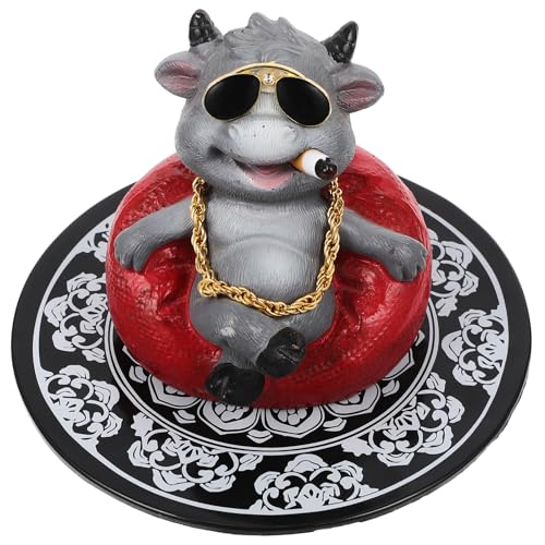 HOODANCOS 1 Stück Kawaii Kuh Ornament aus Harz Niedliche Dekoration für Auto und Schreibtisch Kreative Wohnaccessoires für Perfektes für Freunde und Familie von HOODANCOS