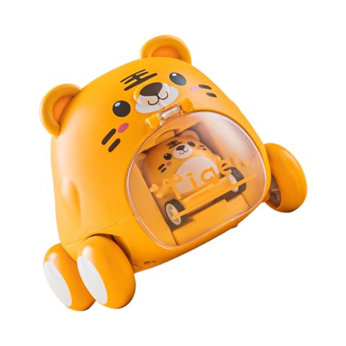 HOODANCOS 1 Stück Niedliches Tiger Form Rückziehauto für Ingenieurspielzeug Farbenfrohes Kreativität und Koordination Sicher für Junge Mädchen Langlebig und Leicht zu Greifen von HOODANCOS