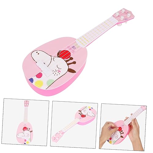 HOODANCOS 1 Stück Saitige Kindergitarre im Cartoon Stil Kleines REH Musikspielzeug für Jungen und Mädchen Frühkindliche Bildung Fördert Kreativität und Hörentwicklung für Drinnen und von HOODANCOS