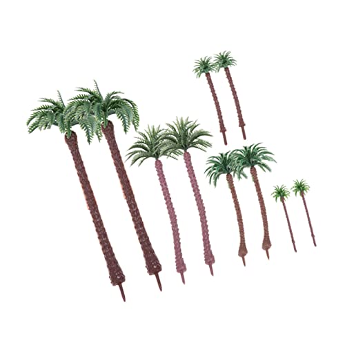 HOODANCOS 10 STK Mini-züge Hawaiisch Mini-palmen Modell Kuchen Künstlich Spielzeugzimmer von HOODANCOS