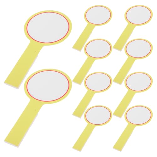 HOODANCOS 10 Stück Abwischbare Lehrer Paddel Handheld Bewertungstafeln aus Robustem Leicht und Tragbar für Klassenzimmer Vielseitig Einsetzbar als Schiedsrichter oder Nummernhalter von HOODANCOS