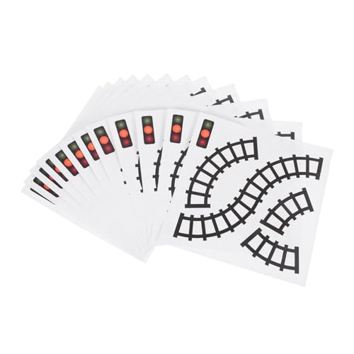 HOODANCOS Bahngleis-Aufkleber-Set 10 Stück Verkehrszeichen Wandaufkleber Für Jungen Und Mädchen Stadtbau-Thema Pädagogischer Spaß HOODANCOS Bahngleis-Aufkleber-Set 10 Stück Verkehrszeichen Wandaufkleber Für Jungen Und Mädchen Stadtbau-Thema Pädagogischer Spaß von HOODANCOS