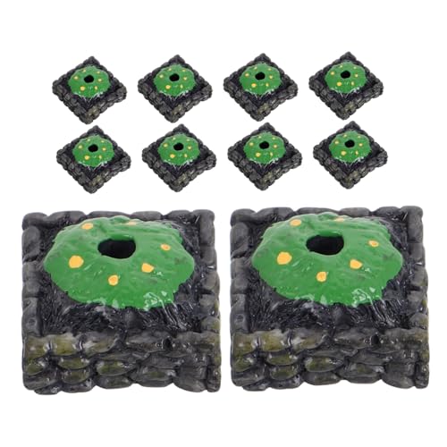 HOODANCOS 10 Stück Base Landschaftsmodell Zubehör Mini Garten Dekoration Landschaftsmodell DIY Modell Landschaftsbau Modell Garten Terrarium Baumschmuck im Freien Miniaturbasis Plastik von HOODANCOS