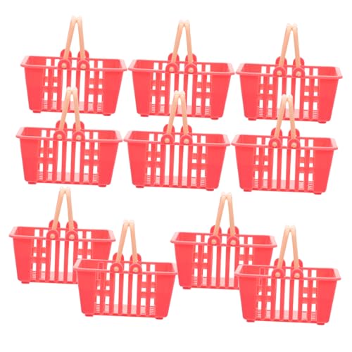 HOODANCOS 10 Stück Mini Einkaufsbaskettchen aus Kunststoff Puppenhaus Zubehör für Miniatur Dekorationen Elegante Mini Lagerkörbe für Kreative Szenen HOODANCOS 10 Stück Mini Einkaufsbaskettchen aus Kunststoff Puppenhaus Zubehör für Miniatur Dekorationen Elegante Mini Lagerkörbe für Kreative Szenen von HOODANCOS
