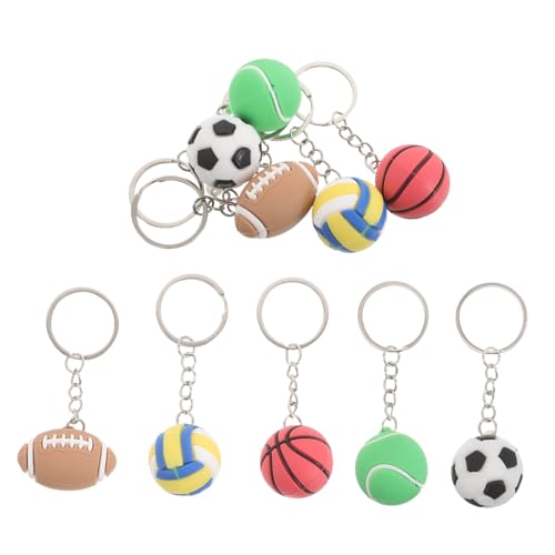 HOODANCOS 10 Stück Mini Fußball Basketball Volleyball Football Kreative Designs für Taschen Rucksäcke für von HOODANCOS