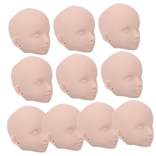 HOODANCOS 10 Stück Teiliges Kunststoff Puppenköpfe mit Realistischen Augenöffnungen zum Schminken Üben für Anfänger und Profis Glatte Oberfläche für DIY Makeup Training und Bastelprojekte von HOODANCOS