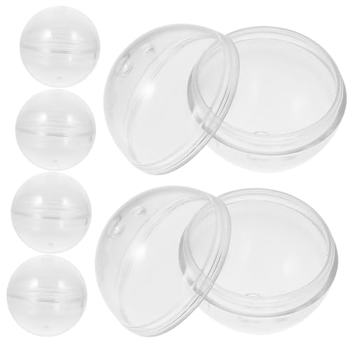 HOODANCOS 10 Stück Teiliges Leere Durchsichtige Befüllbare Kunststoffkapseln Rund Wiederverwendbar Vielseitig für Partygeschenke Verpackung Aufbewahrung und Automaten Geeignet von HOODANCOS