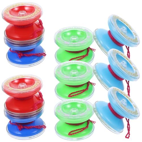 HOODANCOS 10 Stück Teiliges Mini Yoyo für Lustiges und Lehrreiches für Anfänger Tragbar und Vielseitig Einsetzbar für Drinnen und Draußen von HOODANCOS