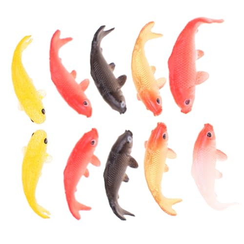 HOODANCOS 10 Stück Teiliges Miniature Koi Fische Realistische Dekoration für Aquarien und DIY Mini Häuser Bunte Kunstfische für Kreative Bastelprojekte HOODANCOS 10 Stück Teiliges Miniature Koi Fische Realistische Dekoration für Aquarien und DIY Mini Häuser Bunte Kunstfische für Kreative Bastelprojekte von HOODANCOS