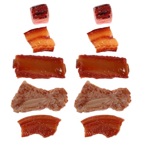 HOODANCOS 10 Stück Teiliges Realistische Künstliche Schweinerippen Lebensmittelmodell Fotorequisite für Foto Küchen und Wohnraumdekoration Vielseitig Einsetzbar als Spielessen und Display HOODANCOS 10 Stück Teiliges Realistische Künstliche Schweinerippen Lebensmittelmodell Fotorequisite für Foto Küchen und Wohnraumdekoration Vielseitig Einsetzbar als Spielessen und Display von HOODANCOS