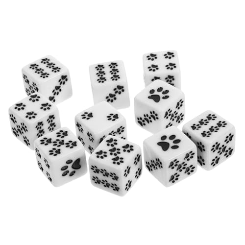 HOODANCOS 10 Stück Teiliges Resin Würfel mit Cartoon Bärenpfotenmuster für Spiele Geeignet für Tischspiele Partys und Lehrzwecke Robust und Leicht HOODANCOS 10 Stück Teiliges Resin Würfel mit Cartoon Bärenpfotenmuster für Spiele Geeignet für Tischspiele Partys und Lehrzwecke Robust und Leicht von HOODANCOS