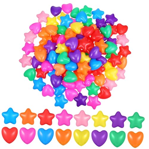 HOODANCOS 100 Stück Bunte Ozeanbälle Herz und Sternförmige Poolbälle für Kreative Schwimmspielzeuge Hand Augen Koordination für Partys HOODANCOS 100 Stück Bunte Ozeanbälle Herz und Sternförmige Poolbälle für Kreative Schwimmspielzeuge Hand Augen Koordination für Partys von HOODANCOS