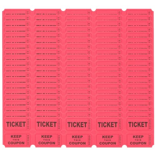 HOODANCOS 100 Stück Tombola-Tickets Vergnügungspark-Tickets Universal-Tickets von HOODANCOS