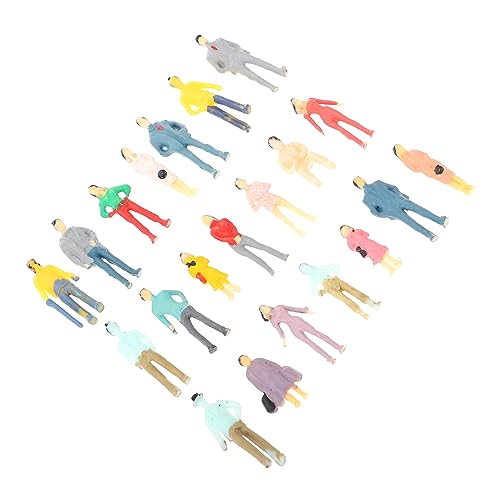 HOODANCOS 100Stücke Mini Menschen Figuren für Sandtischmodelle Maßstab Plastikleute für Miniaturlandschaften Detailreiche Dekoration für Puppenhäuser und Dioramen Robust von HOODANCOS
