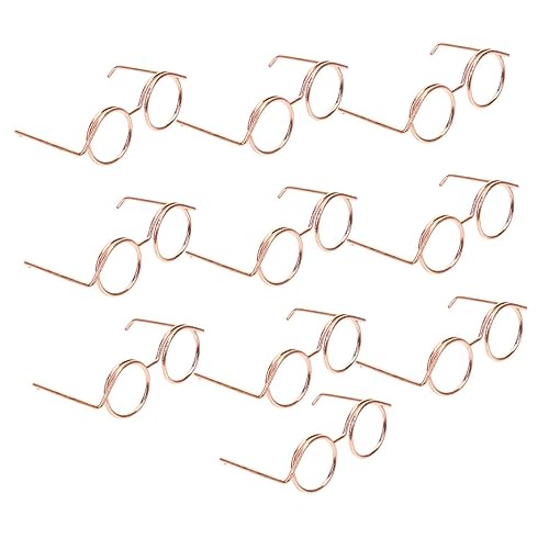 HOODANCOS 10Stücke Mini Puppenbrillen aus Metall Stilvolle Anziehbrillen für Puppen Bastel Requisiten für Kreative Projekte Goldene Farbvariante HOODANCOS 10Stücke Mini Puppenbrillen aus Metall Stilvolle Anziehbrillen für Puppen Bastel Requisiten für Kreative Projekte Goldene Farbvariante von HOODANCOS