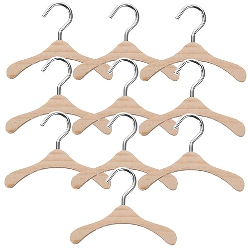 HOODANCOS 10Stücke Teiliges Holz Kleiderbügel für Puppen Bjd Puppenzubehör Langlebige und Praktische Holzkleiderbügel zur Organisation Ihrer Puppensammlung HOODANCOS 10Stücke Teiliges Holz Kleiderbügel für Puppen Bjd Puppenzubehör Langlebige und Praktische Holzkleiderbügel zur Organisation Ihrer Puppensammlung von HOODANCOS