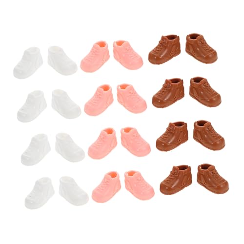 HOODANCOS 12 Paare Miniaturisierte Puppenschuhe für Dolls Top Sneaker und Stiefel im Rosa Braun Weiß Zubehör für Bjd Ymy Puppen und Puppenhaus Accessoires HOODANCOS 12 Paare Miniaturisierte Puppenschuhe für Dolls Top Sneaker und Stiefel im Rosa Braun Weiß Zubehör für Bjd Ymy Puppen und Puppenhaus Accessoires von HOODANCOS