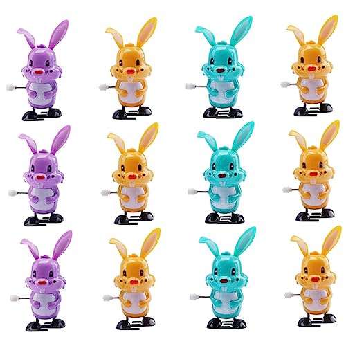 HOODANCOS 12 Stück Aufziehbare Hasen Spielzeuge Bunte Osterhasen für für Jungen und Mädchen Fördert Kreatives und Freude zu Ostern von HOODANCOS
