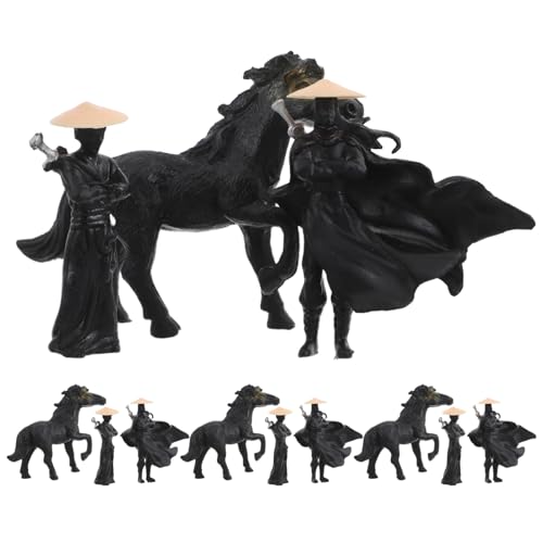 HOODANCOS 12 Stück Resin Dekoration für Mikrolandschaften Antike Chinesische Charaktermodelle für Schreibtisch und Garten Geeignet für Bonsai und Terrarien von HOODANCOS