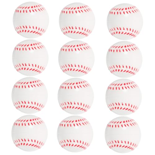 HOODANCOS 12 Stück Schwammbälle Kleinkind Hüpfball Weichschaum Spielball Outdoor Säuglingsball Baseballs Spielzeugbälle Baseball Übungsbälle Schlagübungsbälle Baseball Bulk Sportspielzeug von HOODANCOS