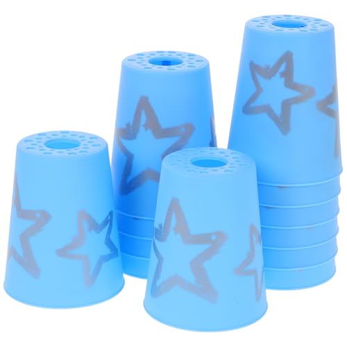 HOODANCOS 12 Stück Stapelbecher Trainingsspiel für Geschicklichkeit und Spaß Stapelwettbewerb mit Innovativem Design Einfach zu Reinigen und Partys von HOODANCOS