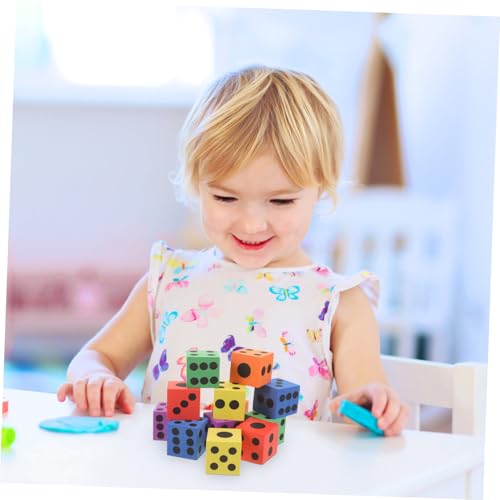 HOODANCOS 12 Stück Teiliges Eva Schaumwürfel für Bunte Spielwürfel ca Leicht und Sicher für Lernspiele Reisen Outdoor und Klassenzimmergebrauch Zufällige Farbe Zufällige Farbe von HOODANCOS