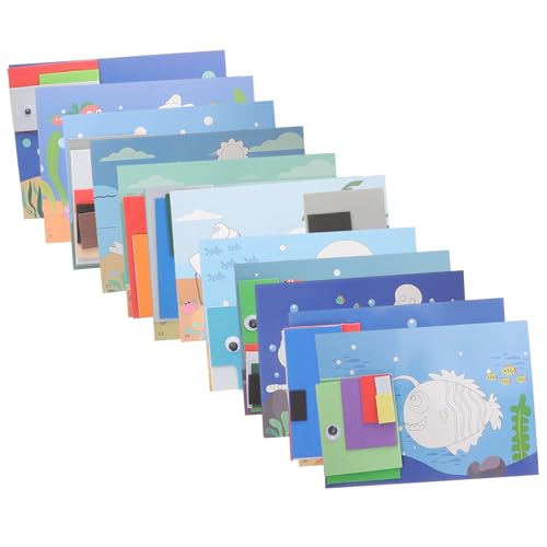 HOODANCOS 12 Stück Teiliges Puzzle Sticker Tierpuzzle DIY Bastelmaterial Farbige Eva Aufkleber für Kleine Hände Lernspielzeug für Mädchen und Jungen von HOODANCOS