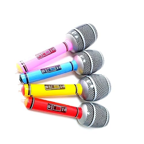 HOODANCOS 12Stücke Aufblasbare Mikrofone für Geburtstagsfeiern Zufälligen Farben für Partygeschenk und Dekoration von HOODANCOS