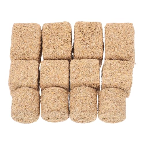 HOODANCOS 12Stücke Heuhaufen Dekoration Simulierte Heuhaufen für Puppenhäuser und Mini Runde Quadratische und Rechteckige Modelle für Kreative DIY Projekte von HOODANCOS