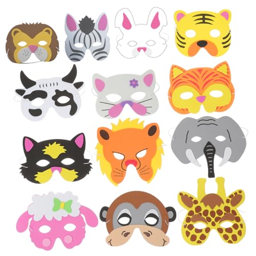 HOODANCOS 13 Stück Teiliges Tiermasken DIY für Partys Atemberaubende Farbenfrohe Maskerade Masken für Cosplay Karneval und Halloween für Kreative Feiern und Dekoration HOODANCOS 13 Stück Teiliges Tiermasken DIY für Partys Atemberaubende Farbenfrohe Maskerade Masken für Cosplay Karneval und Halloween für Kreative Feiern und Dekoration von HOODANCOS